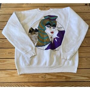 Vintage Face It Luxor Las Vegas Crew Neck Sweatshirt Size XL Women's White